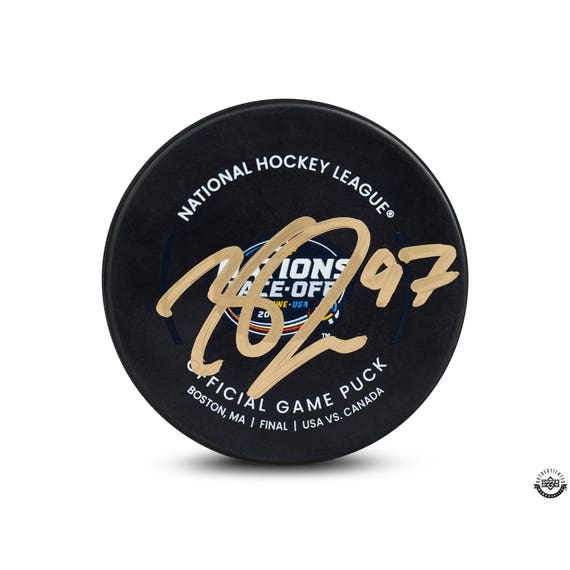 Connor McDavid Autographed 2025 4 Nations Face-Off Official Game Puck - Miraj Trading