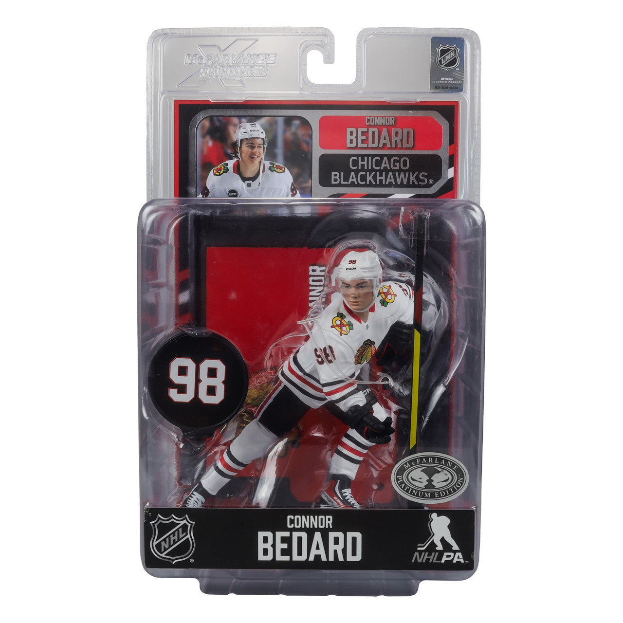 McFarlane NHL Conner Bedard Chicago Blackhawks Player Figurine - Miraj Trading