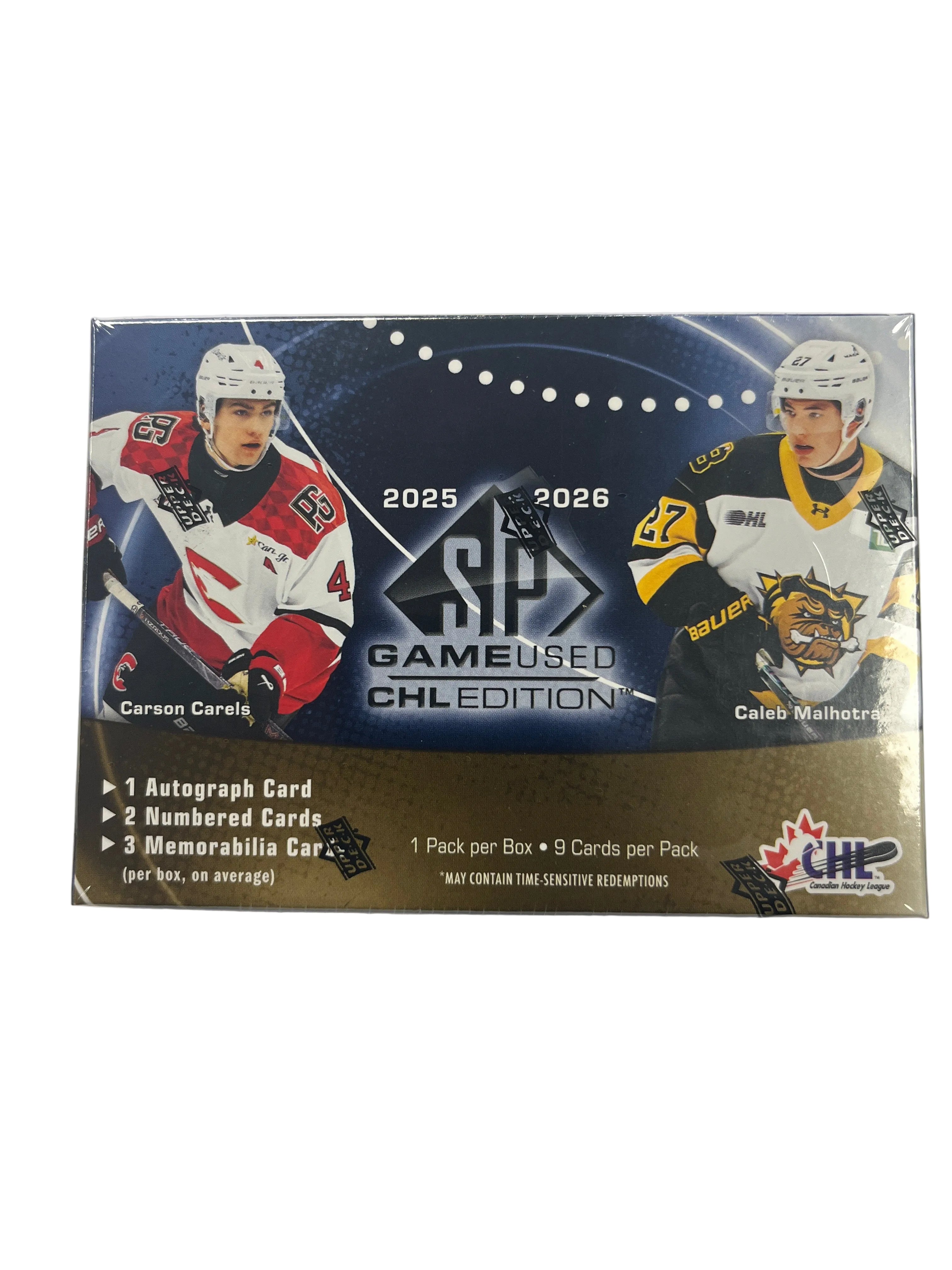 2025-26 Upper Deck CHL SP Game Used Hockey Hobby Box - Miraj Trading