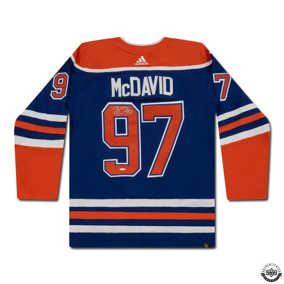 Connor McDavid Autographed Royal Blue Adidas Edmonton Oilers Jersey - Miraj Trading