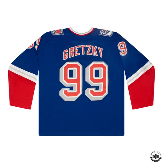 Wayne Gretzky Autographed Vintage Throwback 1996 Navy Mitchell & Ness New York Rangers Alternate Jersey - Miraj Trading