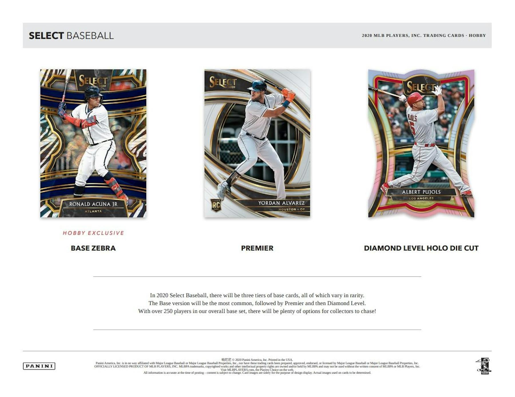 2020 Panini Select Baseball Hobby Box - Miraj Trading