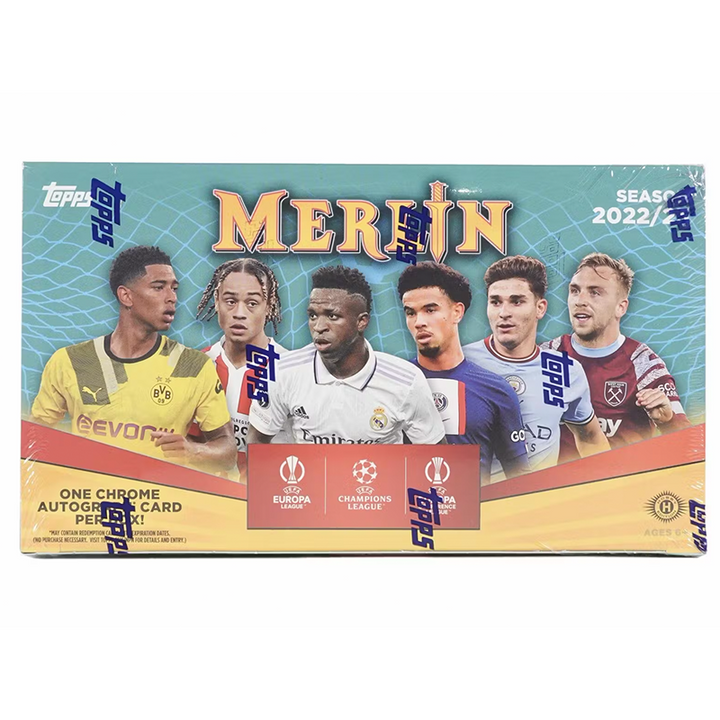 2022-23 Topps UEFA Champions League Merlin Chrome Hobby Box - Miraj Trading