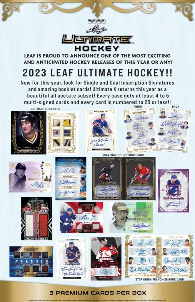 2023 Leaf Ultimate Hockey Hobby Sealed Box (Pre-Order) - Miraj Trading
