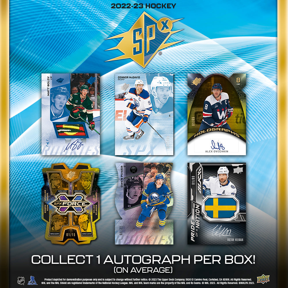 2022-23 Upper Deck SPx Hobby Box Case (Case of 20 Boxes) (Pre-Order) - Miraj Trading