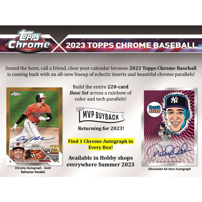 2023 Topps Chrome Baseball Hobby Box (Pre-Order) - Miraj Trading