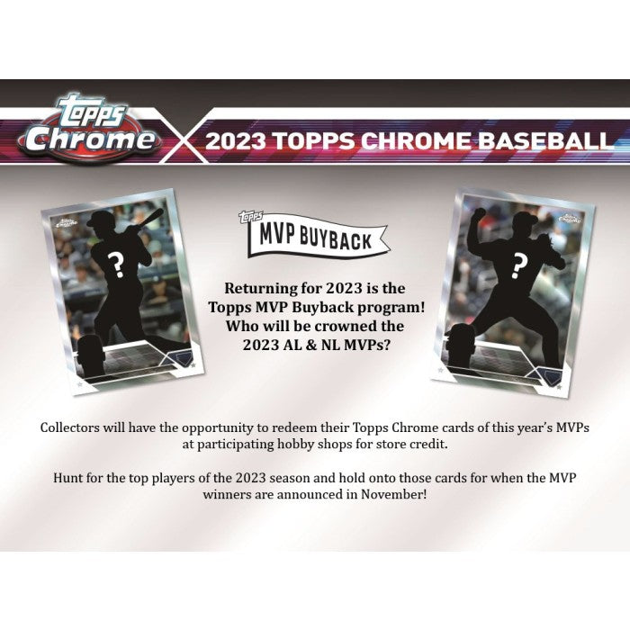 2023 Topps Chrome Baseball Hobby Box (Pre-Order) - Miraj Trading