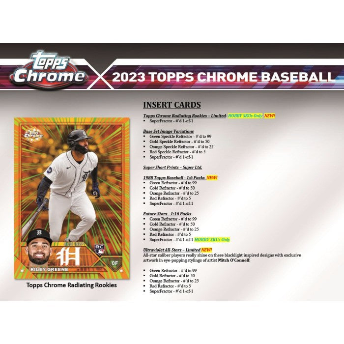 2023 Topps Chrome Baseball Hobby Box (Pre-Order) - Miraj Trading