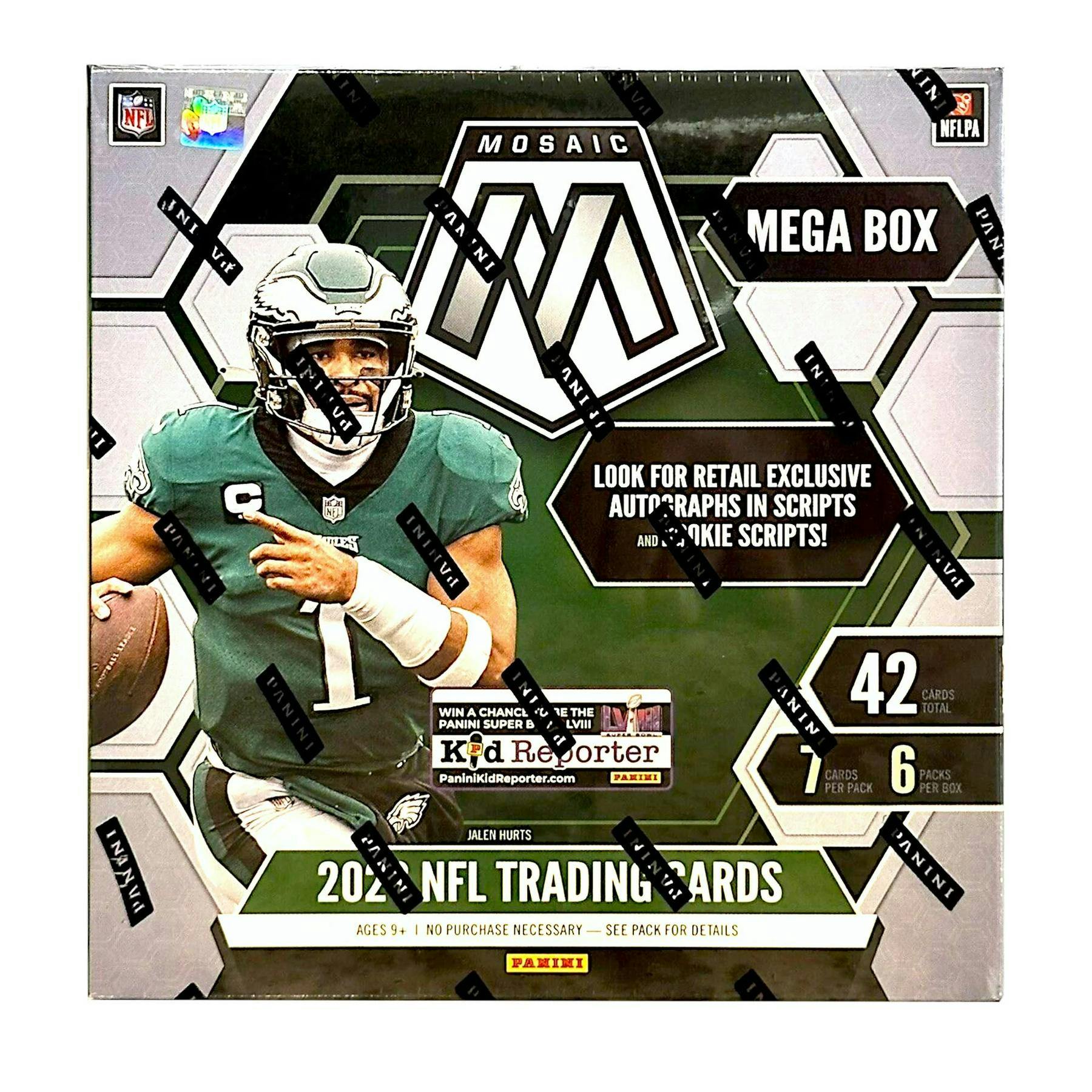 2023 Panini Mosaic Football Mega Box (Reactive Blue) - Miraj Trading