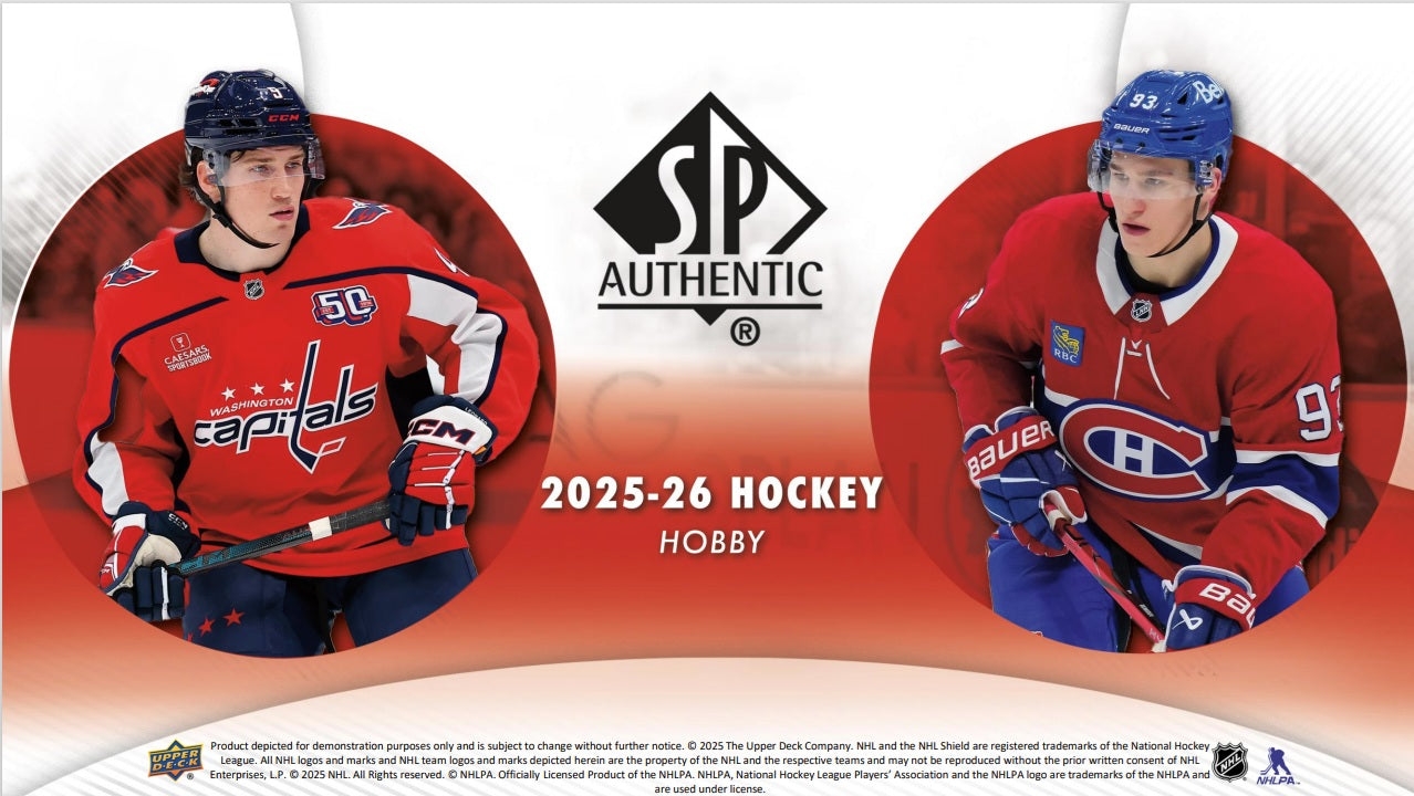 2025-26 Upper Deck SP Authentic Hockey Hobby Master Case (Master Case of 16 Boxes) (Pre-Order) - Miraj Trading