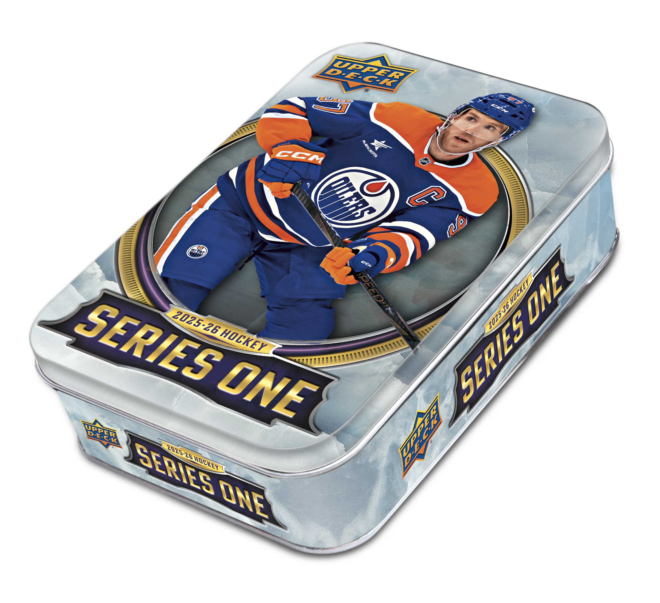 2025-26 Upper Deck Series 1 Hockey Tin Case (Case of 12 Tins) (Pre-Order) - Miraj Trading