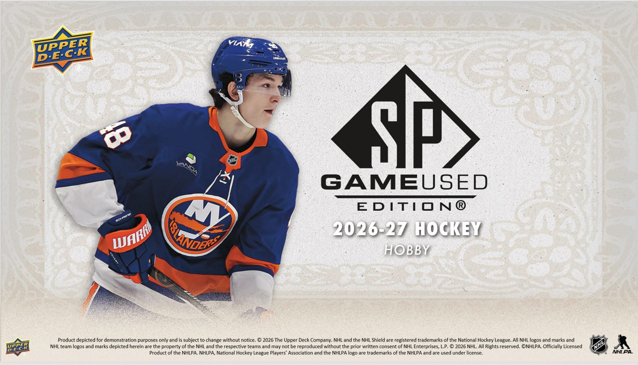 2026-27 Upper Deck Game Used Hockey Hobby Box (Pre-Order)