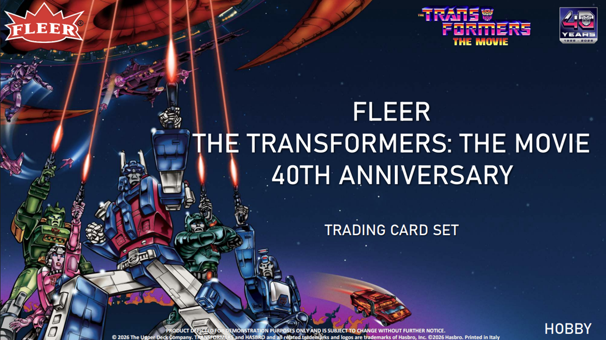 2026 Upper Deck Fleer Transformers The Movie 40th Anniversary Blaster Box (Pre-Order)