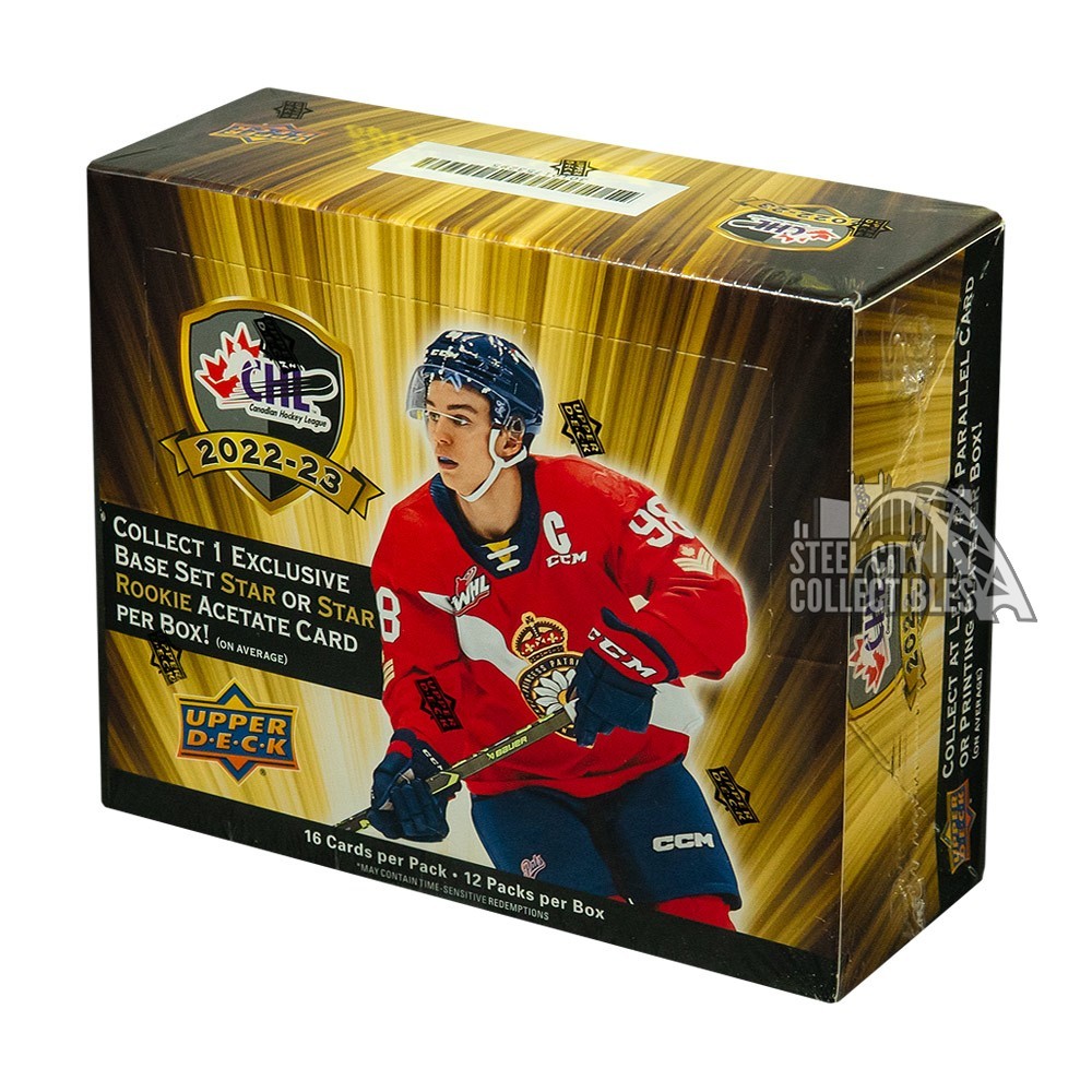 2022-23 Upper Deck CHL Hockey Hobby Box (Case of 20 Boxes) - Miraj Trading