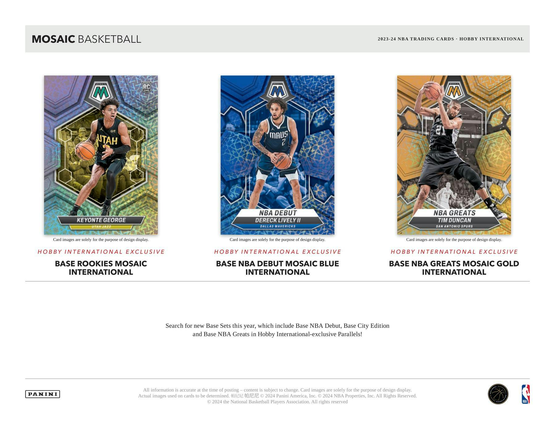 2023-24 Panini Mosaic Basketball International Hobby Box - Miraj Trading