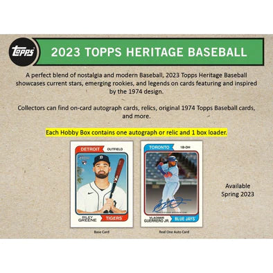 2023 Topps Heritage Baseball Hobby Box (Pre-order) - Miraj Trading