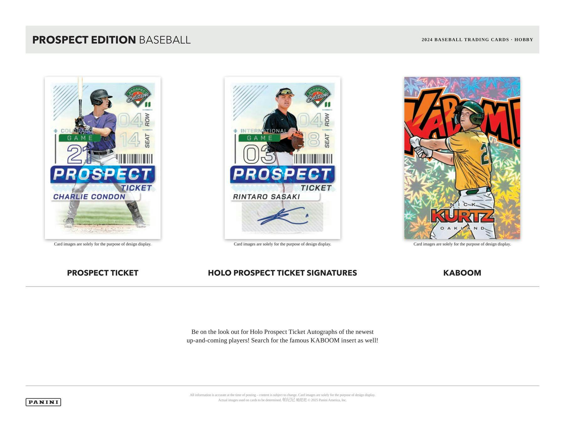 2024 Panini Prospect Edition Baseball Hobby Box - Miraj Trading
