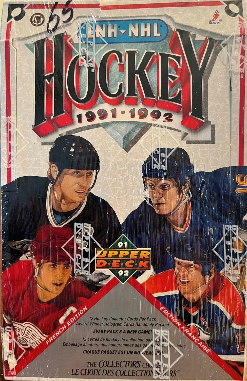 1991-92 Upper Deck Low Series Hockey Hobby Box (French Edition) - Miraj Trading