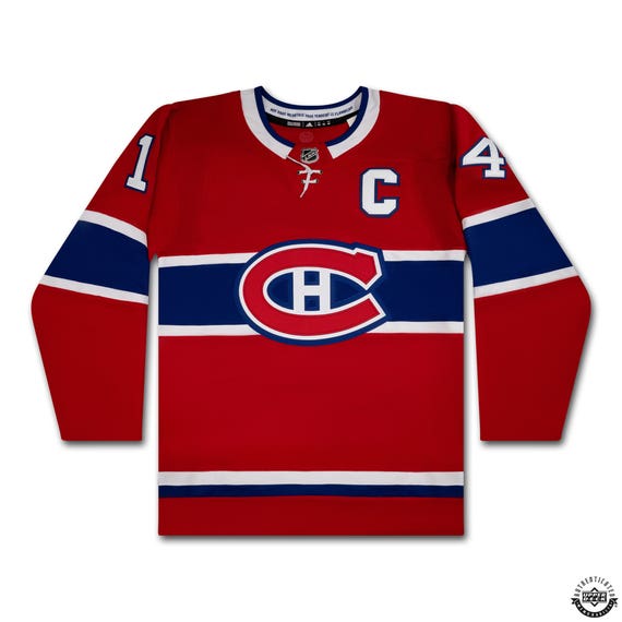 Nick Suzuki Autographed Red Adidas Montreal Canadiens Jersey With Captains Patch - Miraj Trading