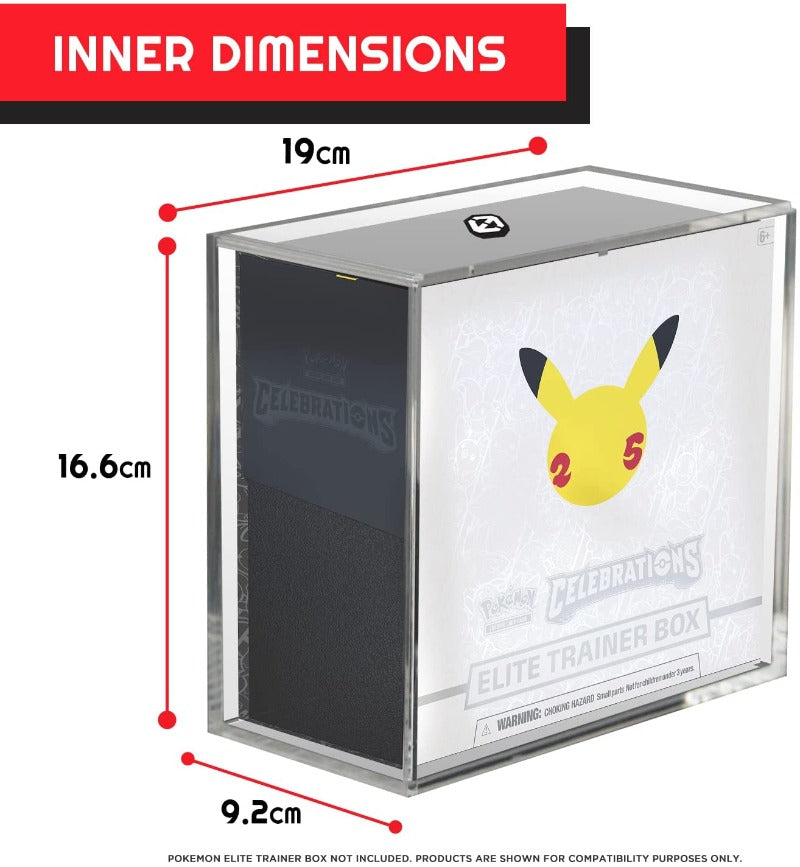 EVORETRO Acrylic ETB Protector with Sliding Lid – UV-Resistant Display Case