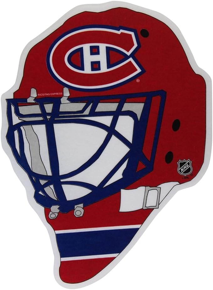 Montreal Canadiens Goalie Mask Shaped Pennant (13 x 17) (Pick-Up Only) - Miraj Trading