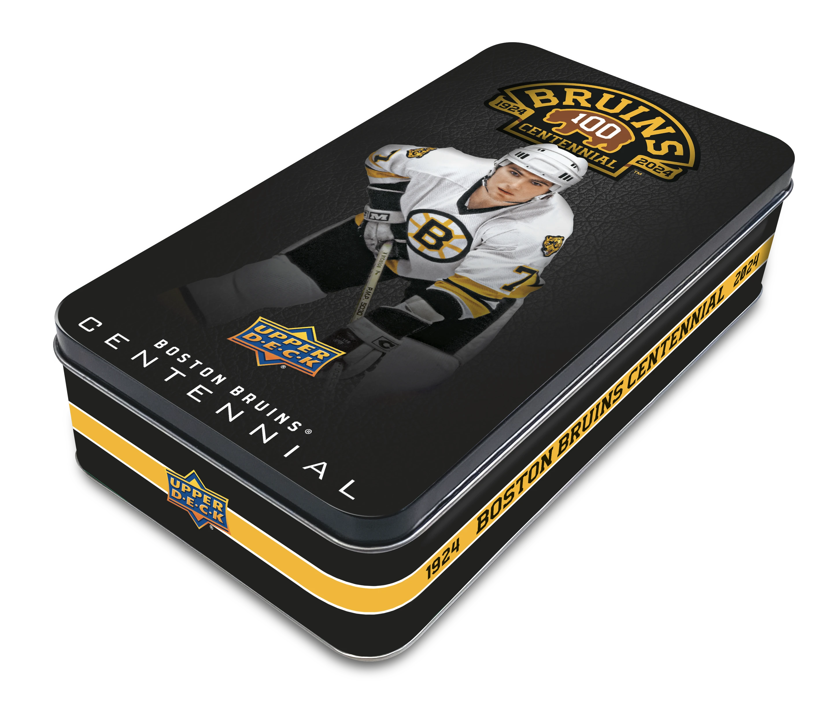 2023-24 Upper Deck Boston Bruins Centennial Hockey Hobby Tin Master Case (Case of 12 boxes) - Miraj Trading
