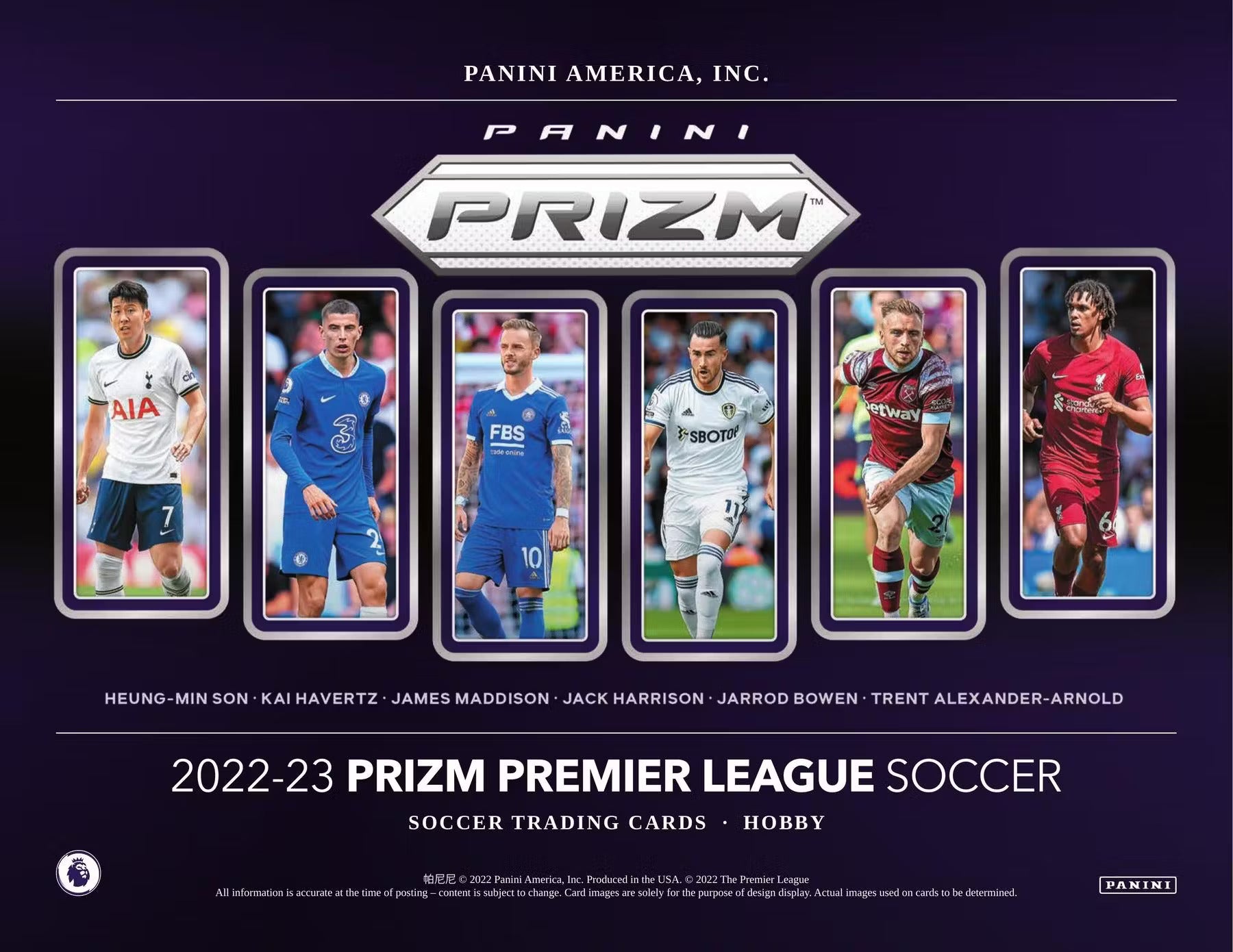 2022-23 Panini Prizm Premier League EPL Soccer Hobby Box - Miraj Trading