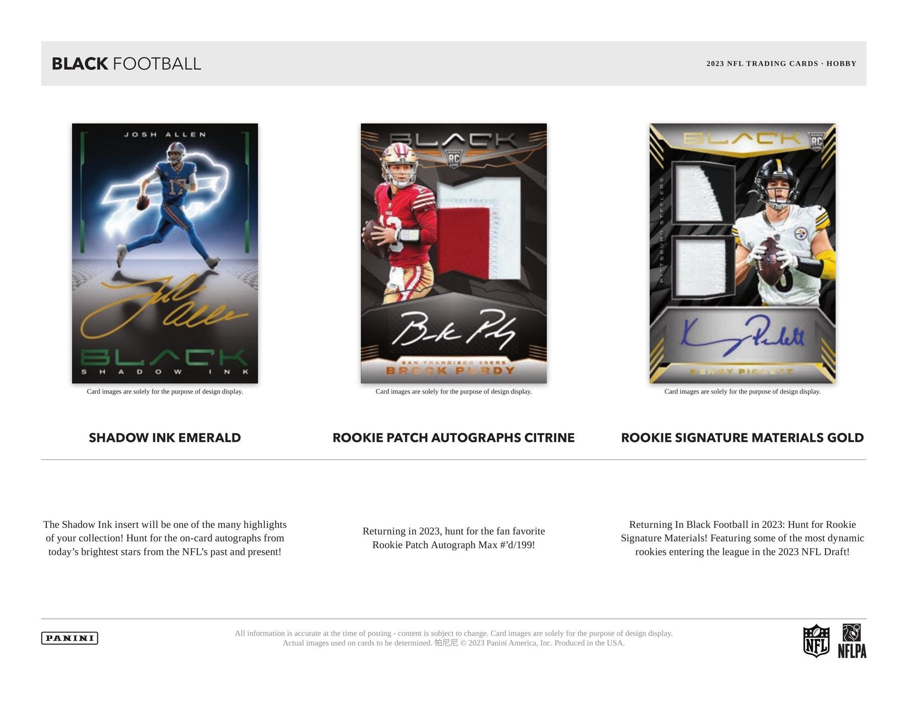 2023 Panini Black Football Hobby Box - Miraj Trading