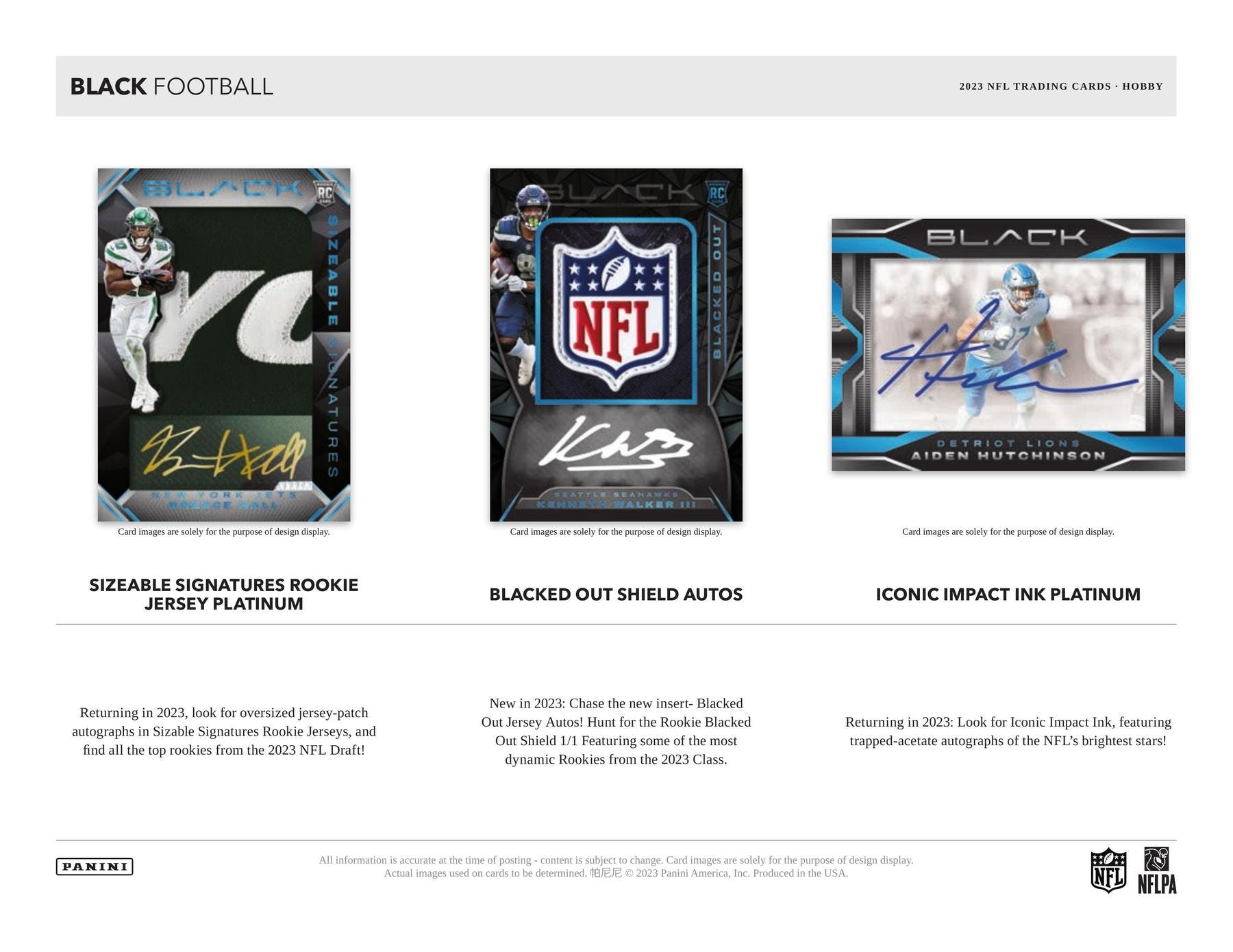 2023 Panini Black Football Hobby Box - Miraj Trading