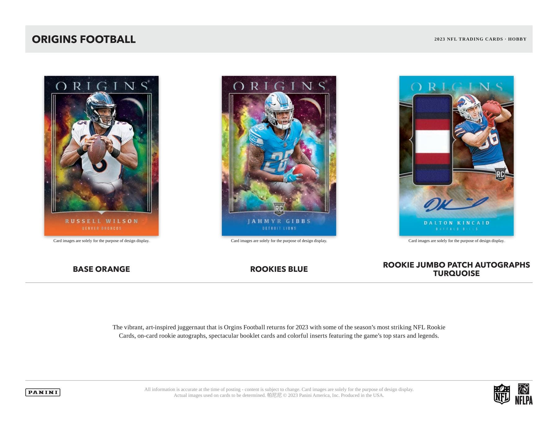 2023 Panini Origins Football Hobby Box - Miraj Trading