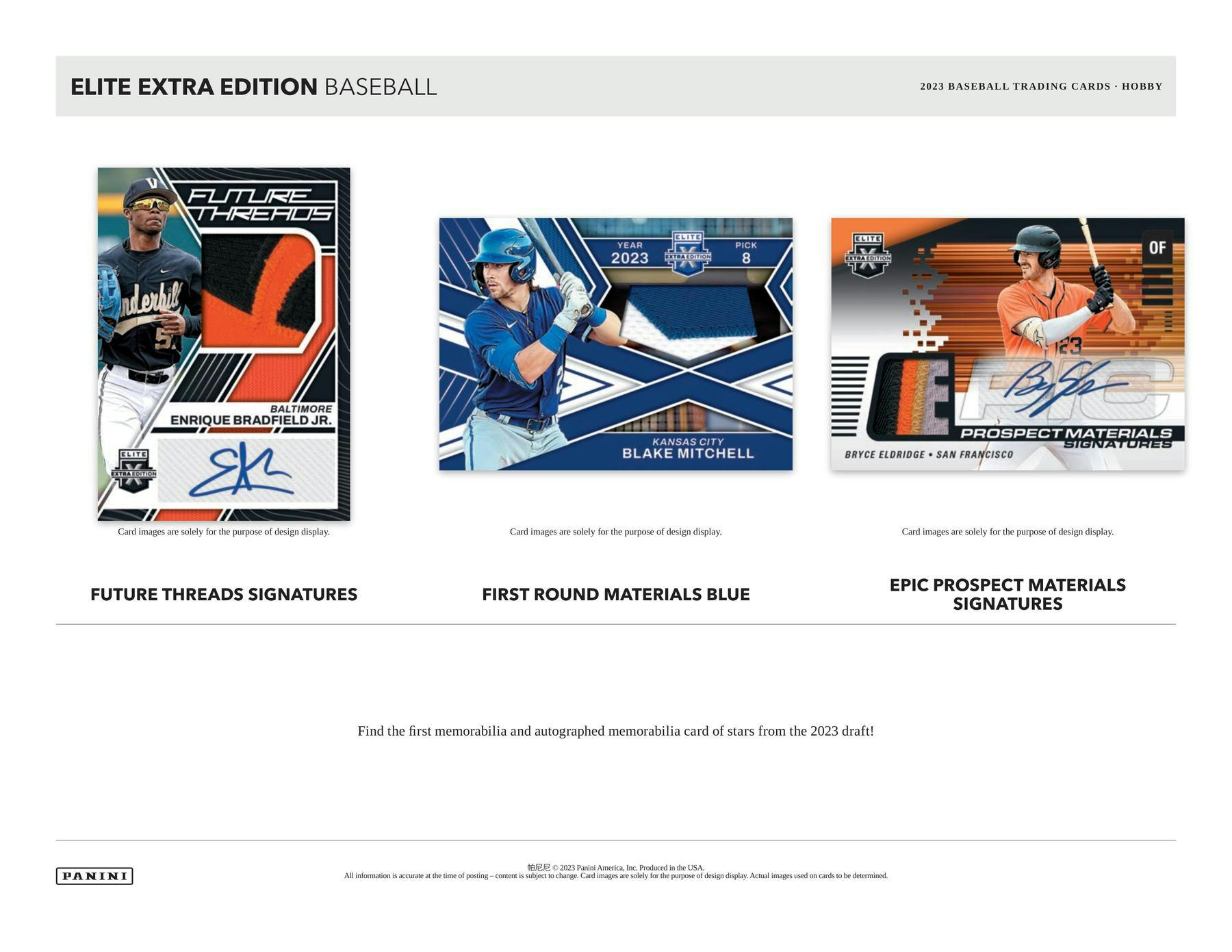 2023 Panini Elite Extra Edition Baseball Hobby Box - Miraj Trading