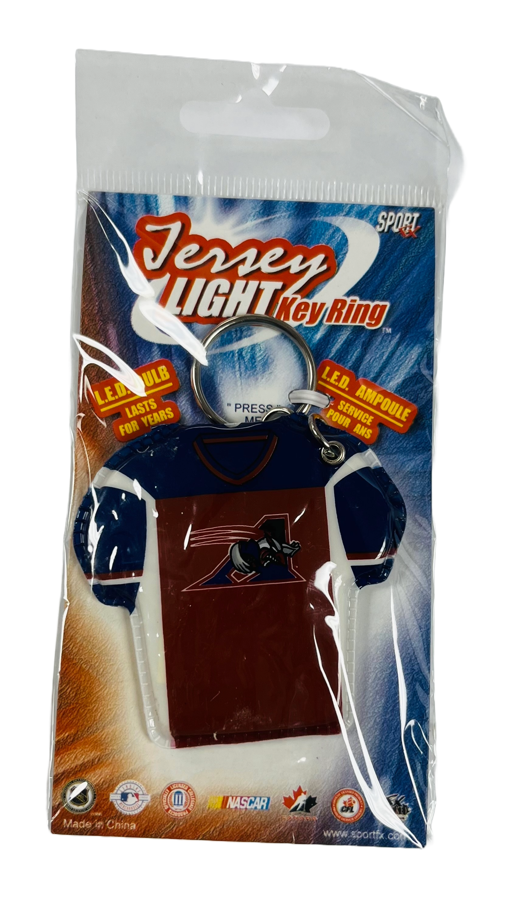 Montreal Alouettes CHL Jersey Flash Light Key Chain - Miraj Trading