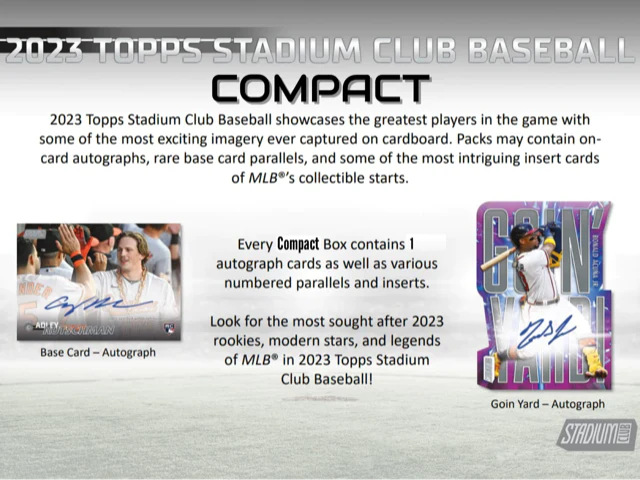 2023 Topps Stadium Club Baseball Compact Hobby Box (Pre-Order) - Miraj Trading