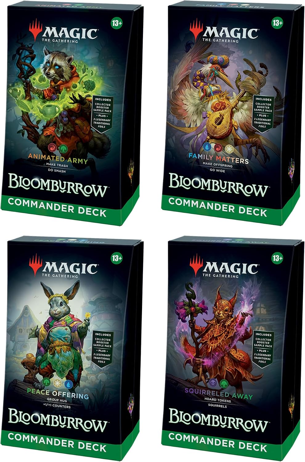 Magic The Gathering Bloomburrow Commander Deck (Set of 4) - Miraj Trading