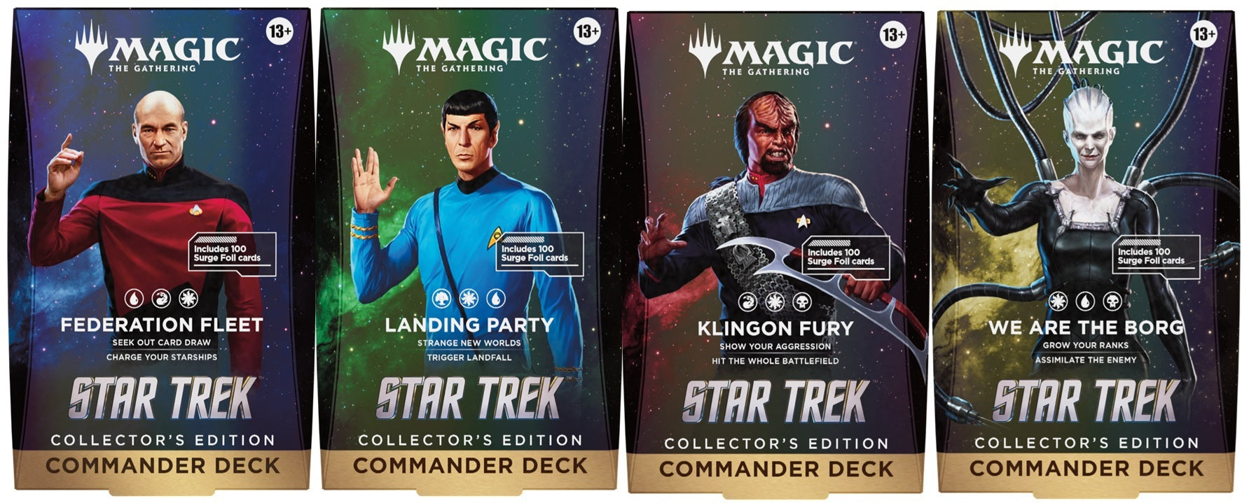 Magic The Gathering: Star Trek Commander Deck Collectors Edition (Set of 4) (Pre-Order)