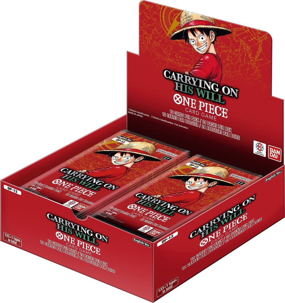 one piece op 11 booster box pre order One Piece Carrying On His Will OP-13 Booster Box