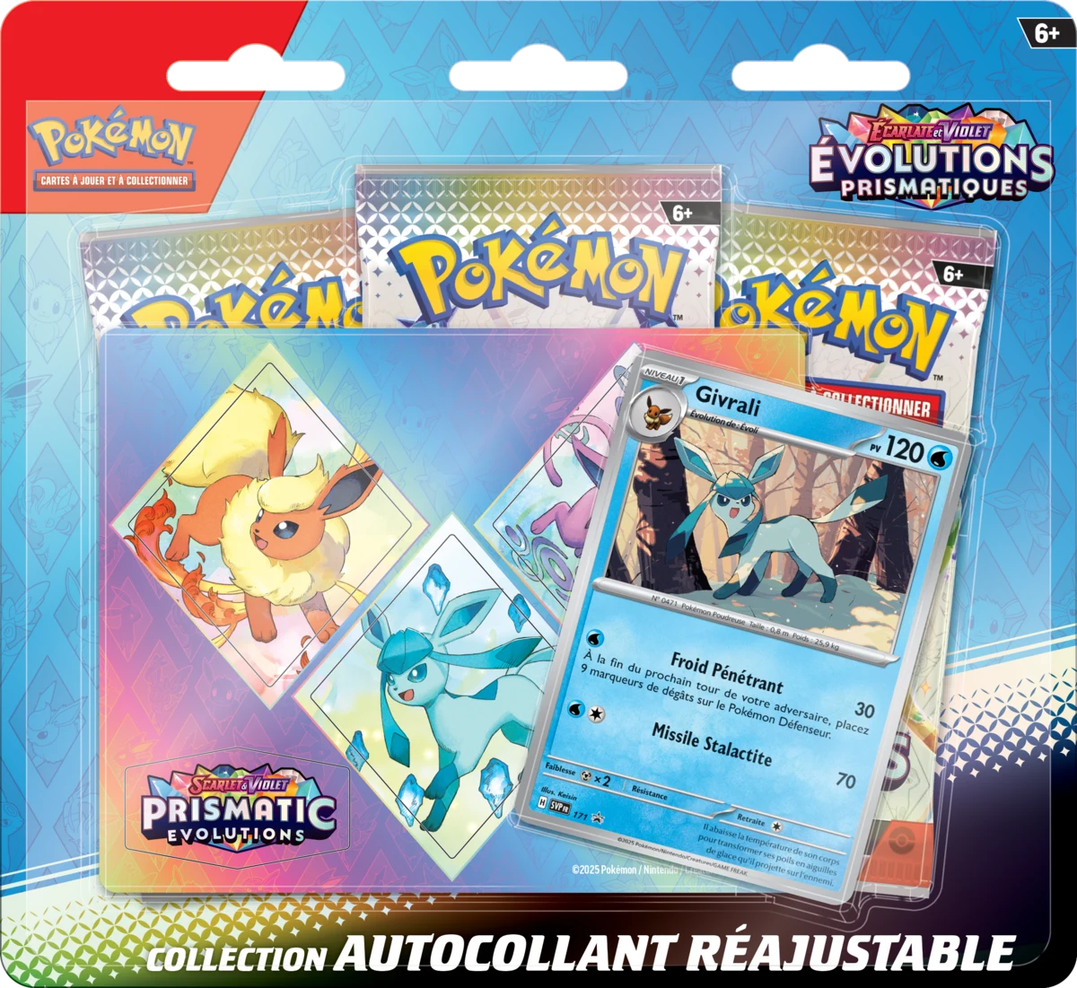 Pokemon Prismatic Evolutions Tech Sticker Collection Blister (French) - Miraj Trading