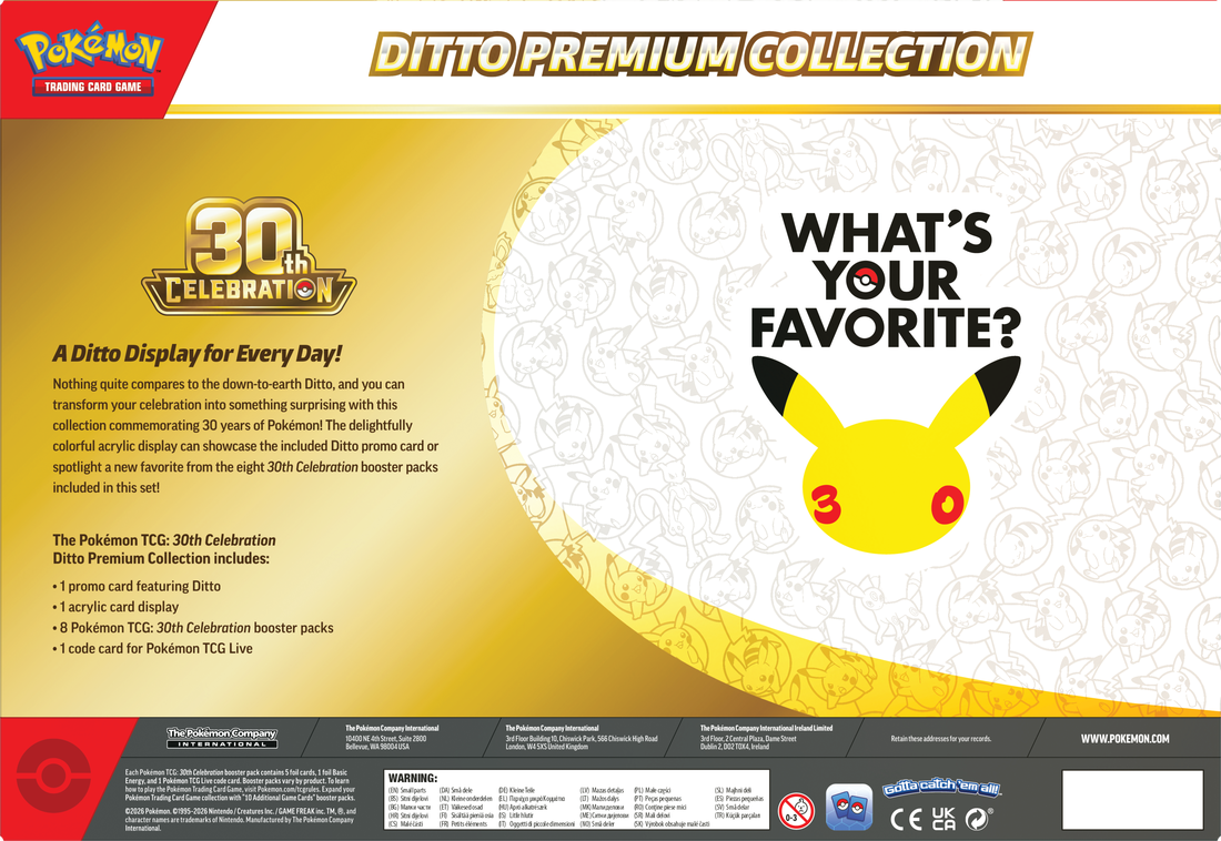 Pokemon 30th Celebration Ditto Premium Collection (Pre-Order) - Miraj Trading