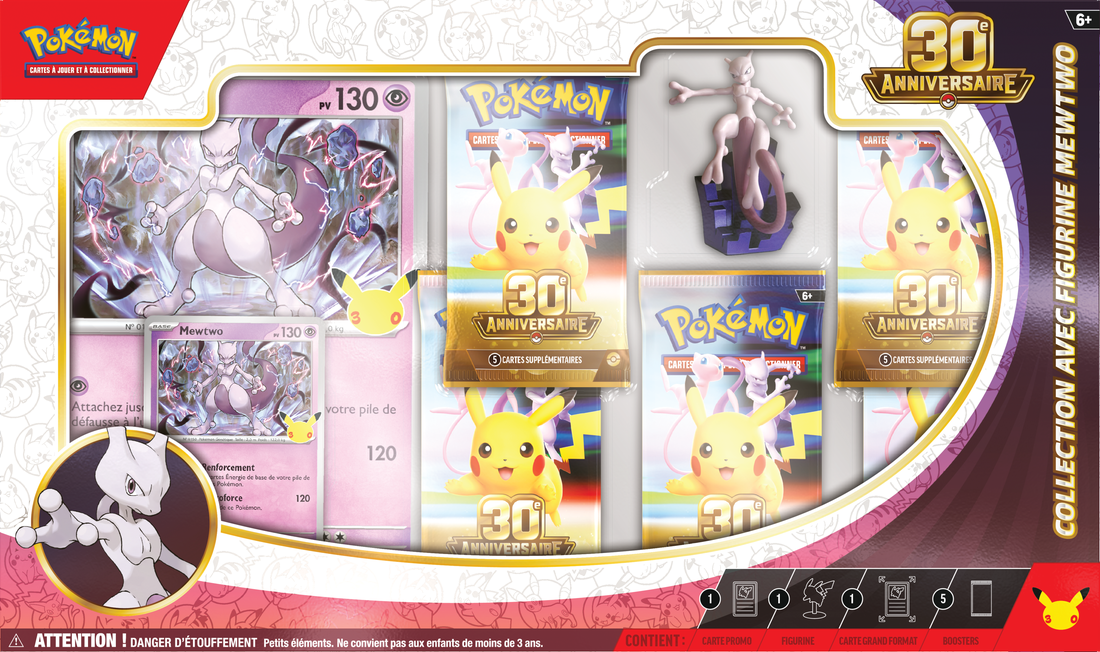 Pokemon 30th Celebration Mew / Mewtwo Figure Collection (French) (Pre-Order) - Miraj Trading