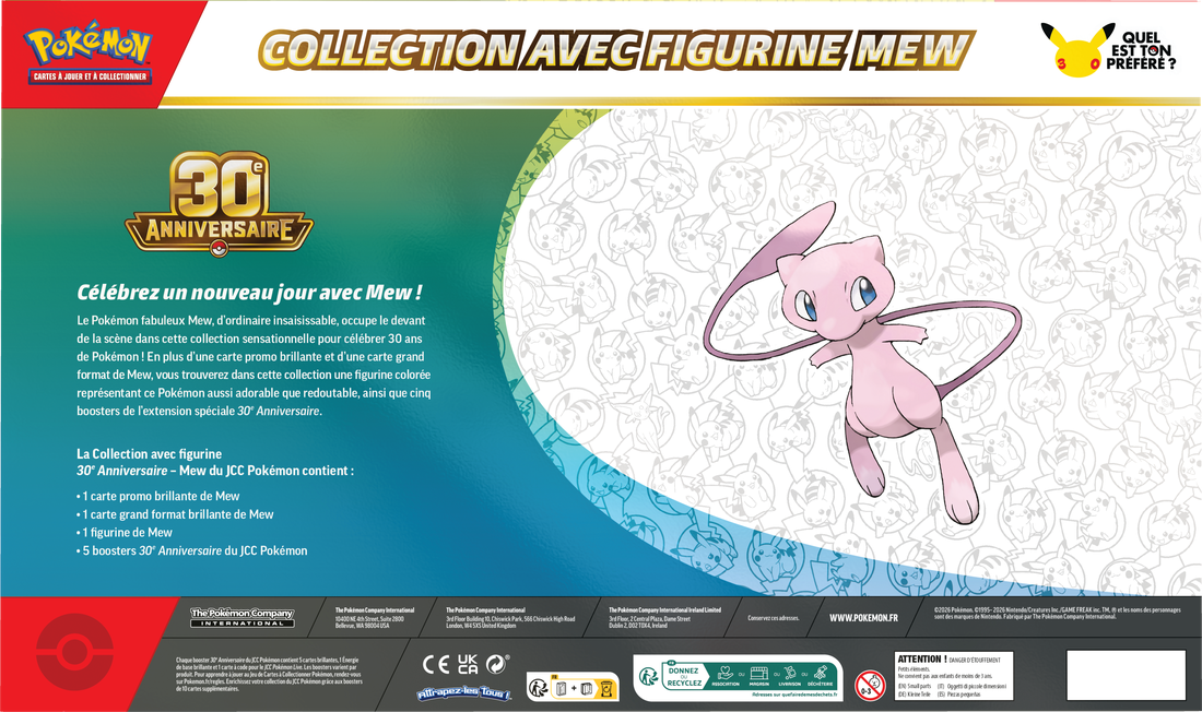 Pokemon 30th Celebration Mew / Mewtwo Figure Collection (French) (Pre-Order) - Miraj Trading