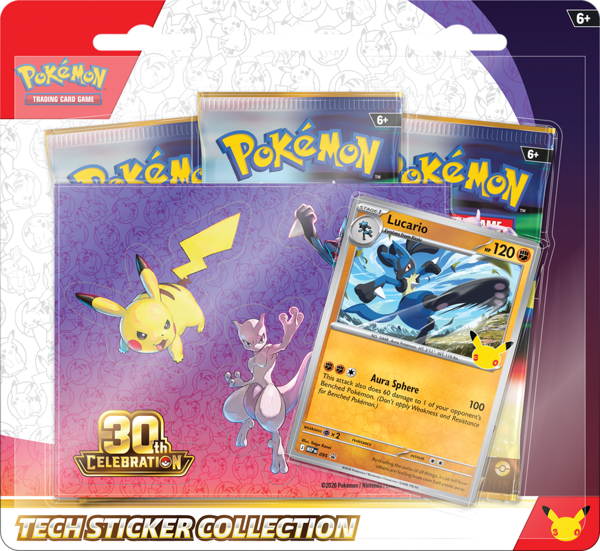Pokemon 30th Celebration Tech Sticker Collection Blister (Pre-Order) - Miraj Trading