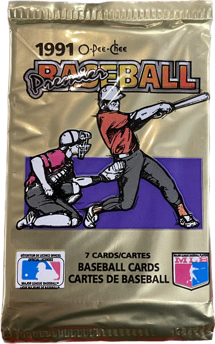 1991 O-Pee-Chee Premier Baseball Hobby Pack (Lot of 18 Packs) - Miraj Trading