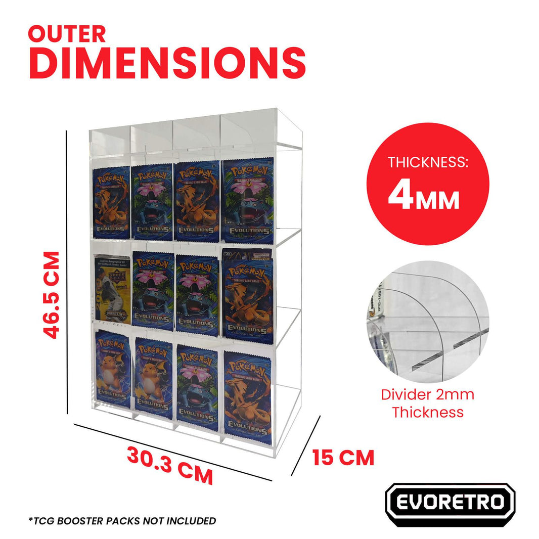 EVORETRO Acrylic Display Stand for Booster Packs Dispenser - Miraj Trading