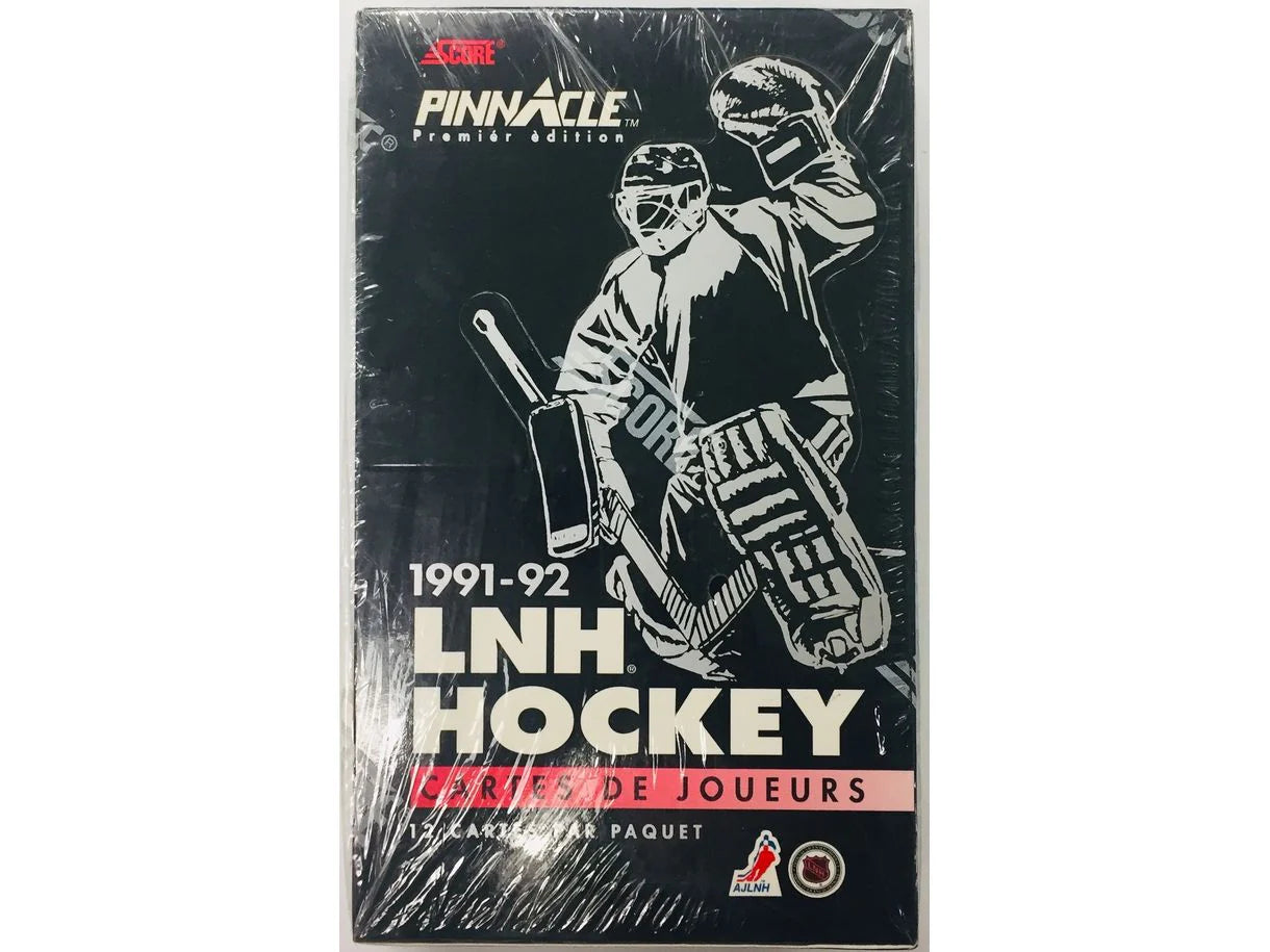 1991-92 Score Low Number Pinnacle Premier Edition Hockey Hobby Box (French Edition) - Miraj Trading