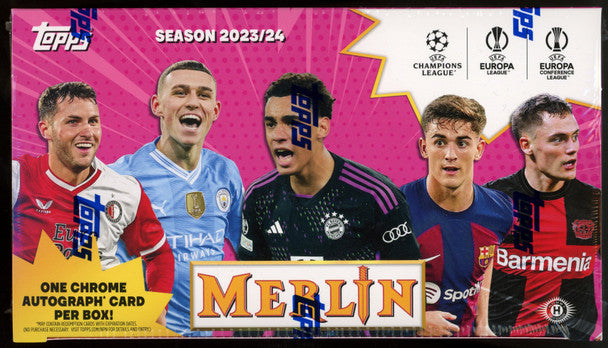 2023-24 Topps Chrome Merlin UEFA Champions League Hobby Box - Miraj Trading