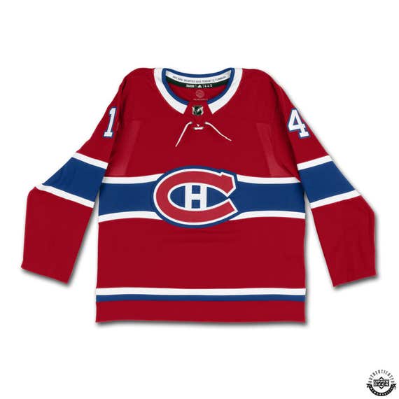 Nick Suzuki Autographed & Inscribed "Go Habs" Red Adidas Montreal Canadiens Jersey - Miraj Trading