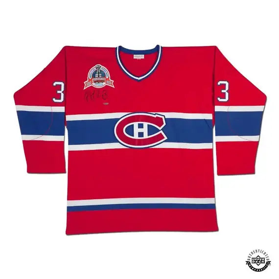 Patrick Roy Autographed Red Mitchell & Ness Canadiens Jersey - Miraj Trading