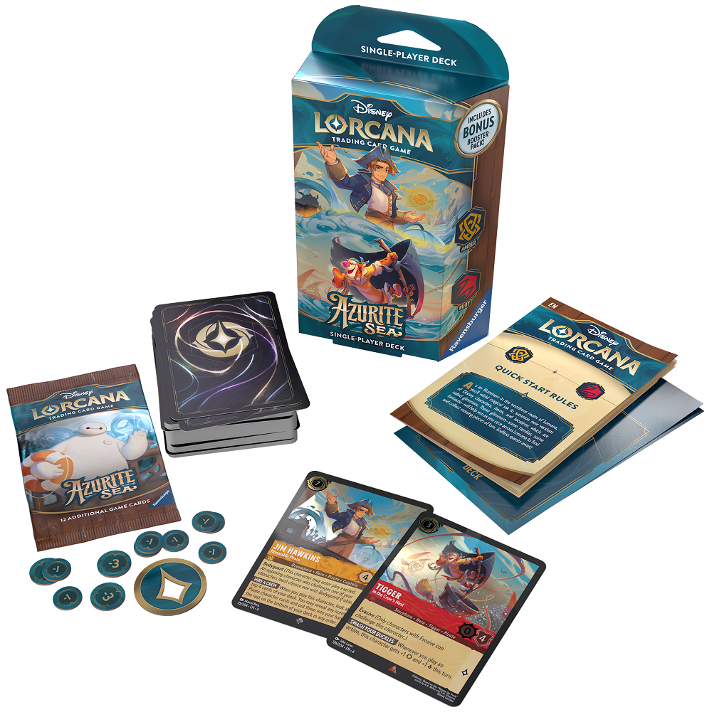 Disney Lorcana Azurite Sea Starter Decks (Set Of 2) - Miraj Trading