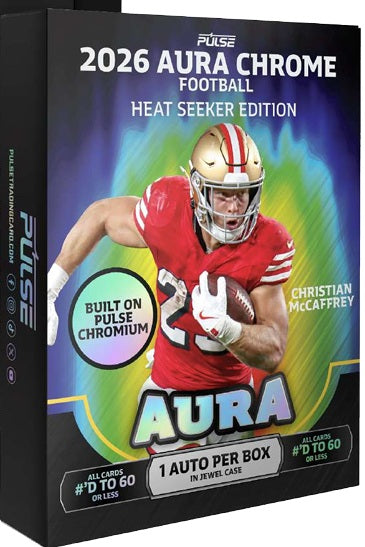 2026 Pulse Aura Chrome Football Heat Seaker Hobby Box (Pre-Order) - Miraj Trading