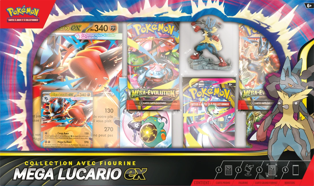 Pokemon Mega Lucario Ex Figure Collection Box (French)(Pre-Order) - Miraj Trading